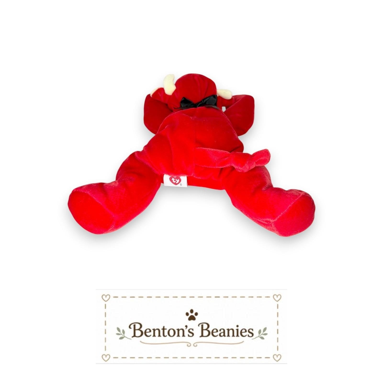 Red the Bull TY Pillow Pal | Barnyard Buddy | Mint Heart Tag
