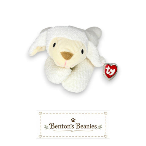 Baba the Sheep TY Pillow Pal | Cozy Flock Friend | Mint Heart Tag