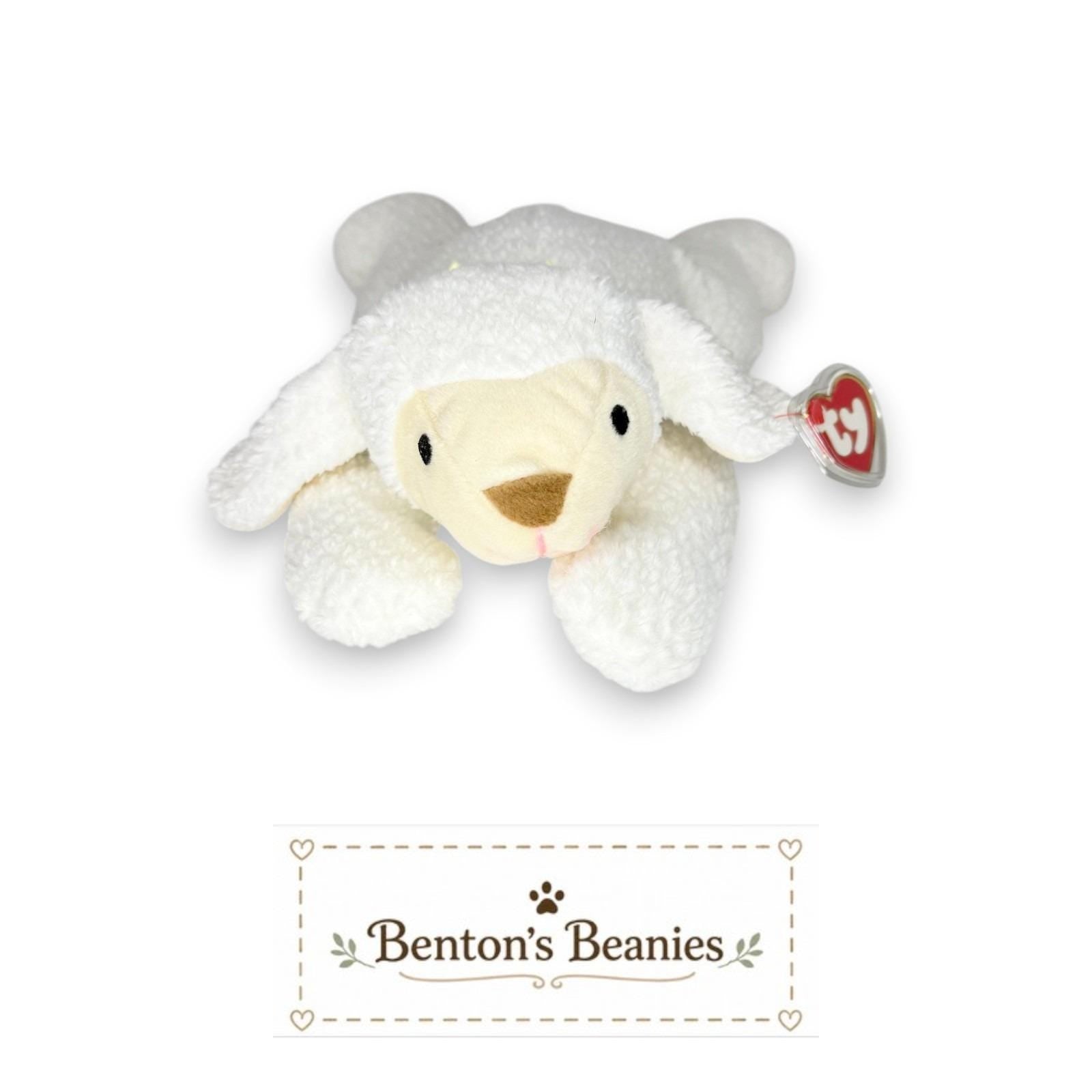 Baba the Sheep TY Pillow Pal | Cozy Flock Friend | Mint Heart Tag