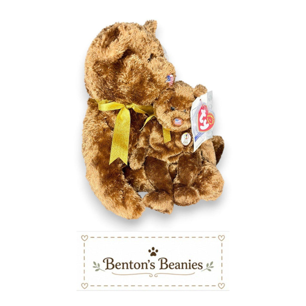 Champion USA Beanie Baby & Beanie Buddy | Team USA Duo | Mint Heart Tags