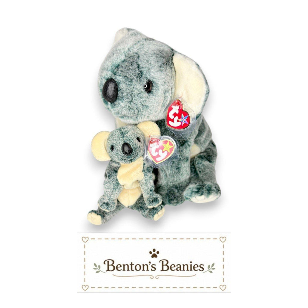 Eucalyptus the Koala Beanie Baby & Buddy | Aussie Duo | Mint Heart Tags