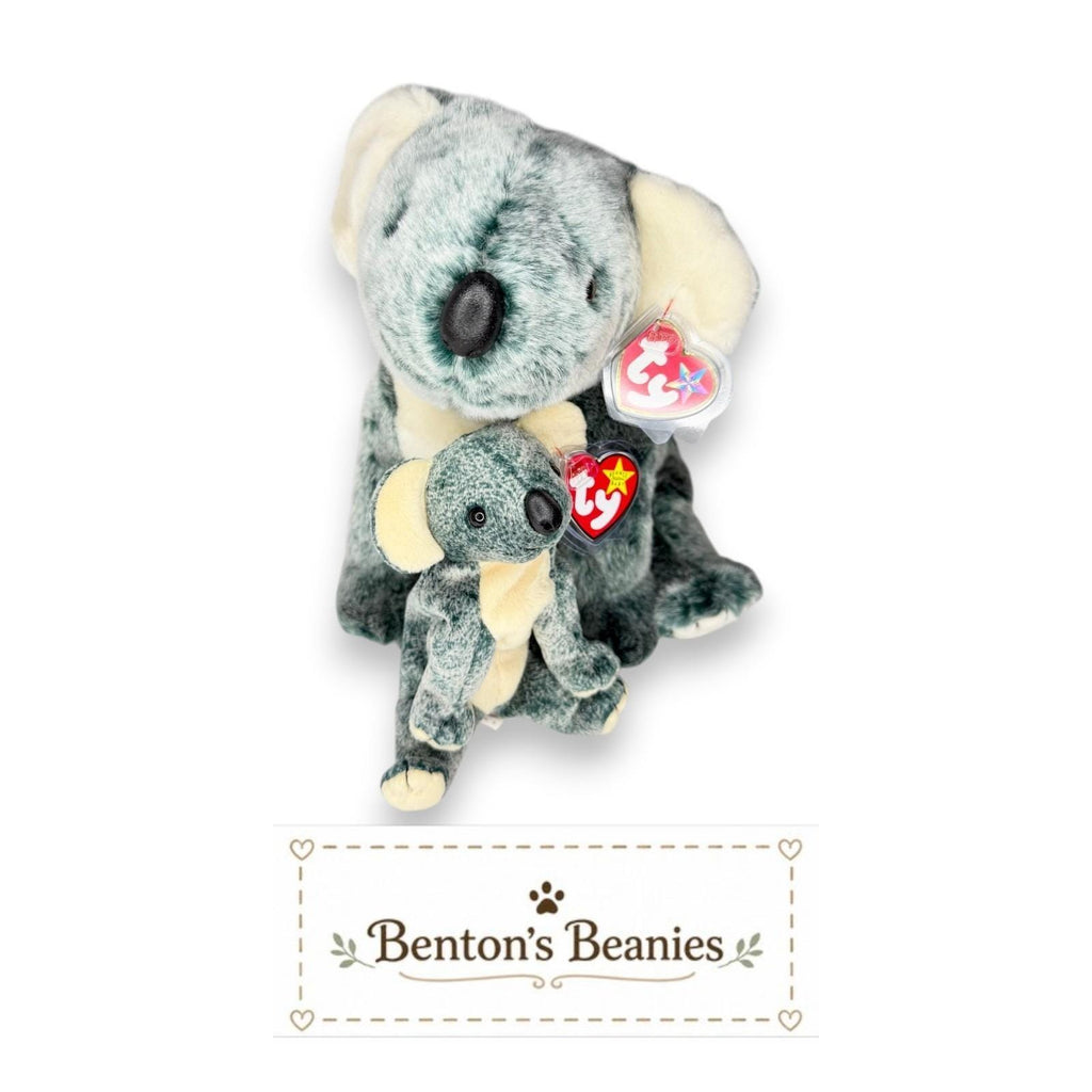 Eucalyptus the Koala Beanie Baby & Buddy | Aussie Duo | Mint Heart Tags