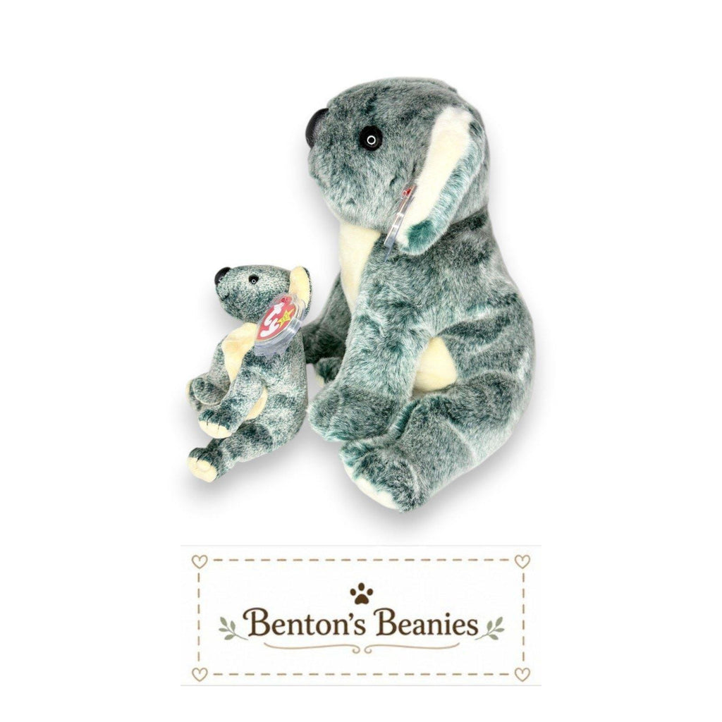 Eucalyptus the Koala Beanie Baby & Buddy | Aussie Duo | Mint Heart Tags