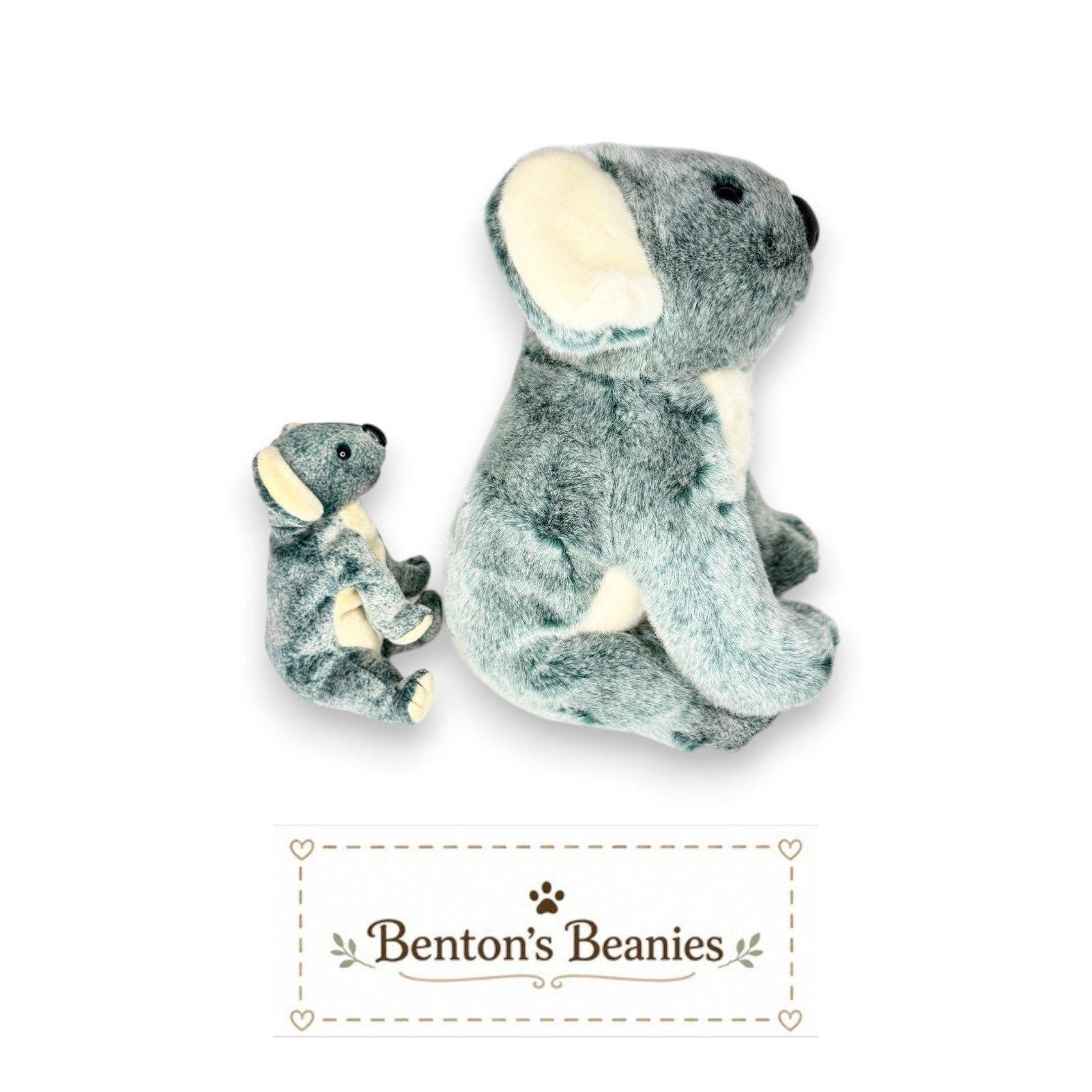 Eucalyptus the Koala Beanie Baby & Buddy | Aussie Duo | Mint Heart Tags