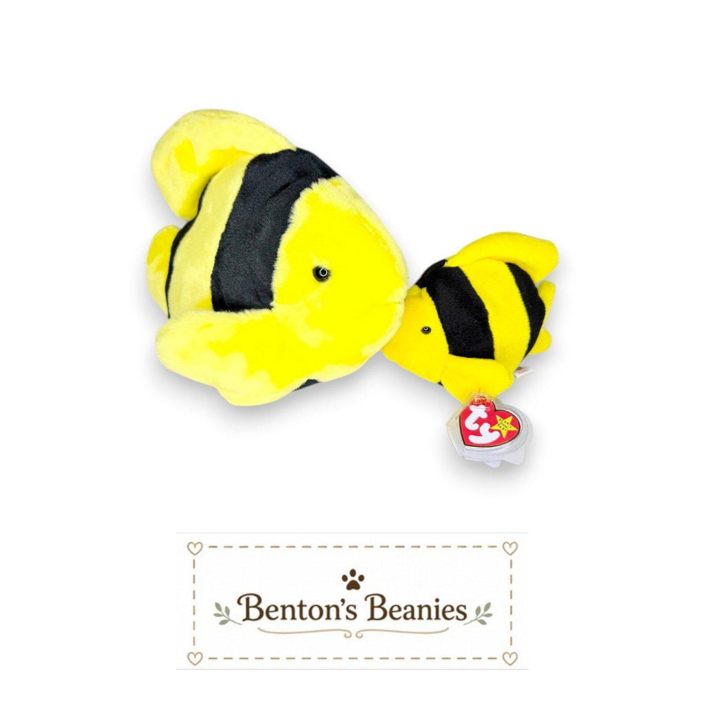 Bubbles the Fish Beanie Baby & Buddy | Reef Friends | Mint Heart Tags
