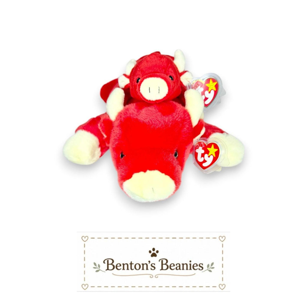 Snort the Bull Beanie Baby & Buddy | Barnyard Buddy | Mint Heart Tags