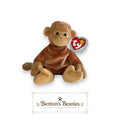 Bongo the Monkey Ty Beanie Baby | Playful Jungle Explorer | Mint Heart Tag