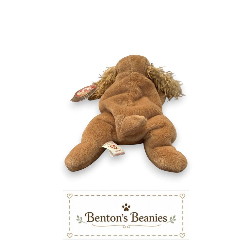 Spunky the Dog Ty Beanie Baby | Fuzzy Eared Puppy Pal | Mint Heart Tag