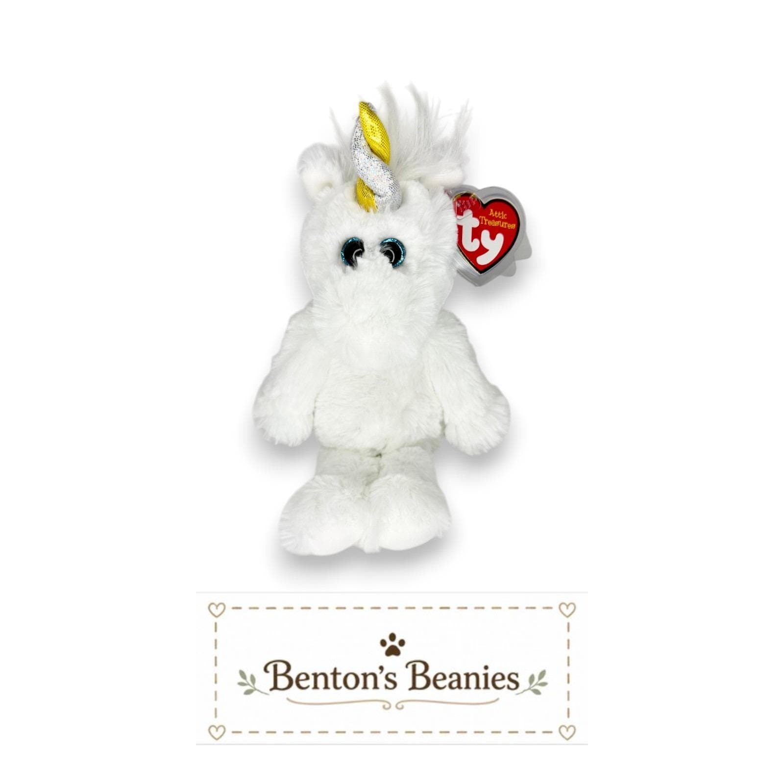 Agnus the Unicorn 8" Ty Attic Treasure | Enchanted Dreamer | Mint Heart Tag