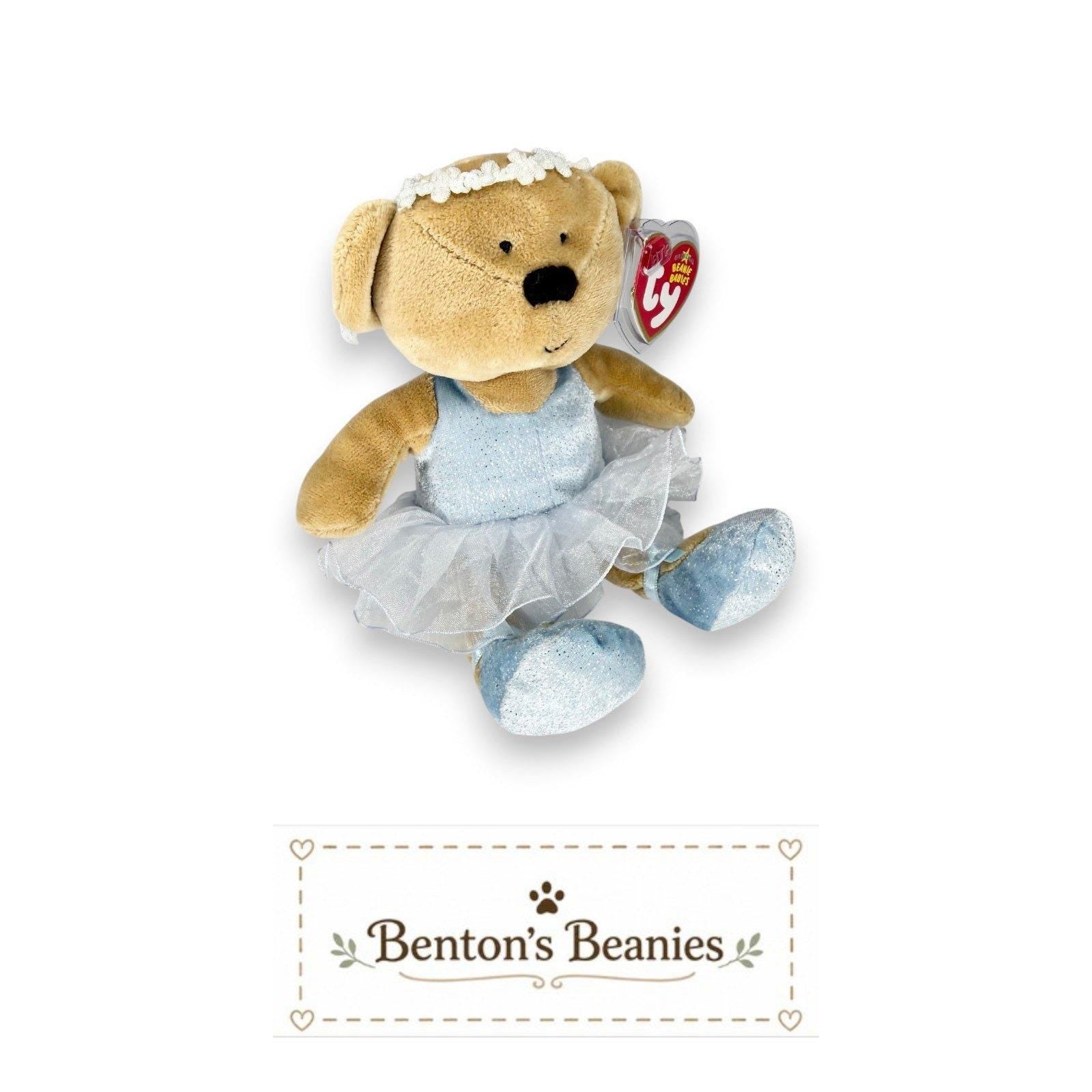 Fairydust the Bear Ty Beanie Baby | Twirling Sweetheart | Mint Heart Tag