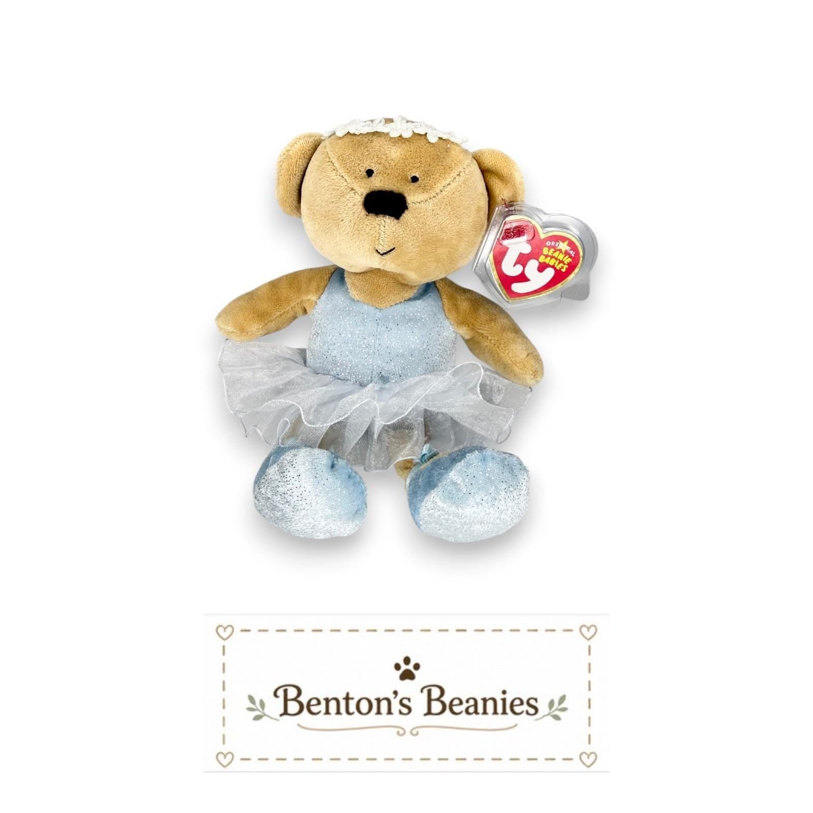 Fairydust the Bear Ty Beanie Baby | Twirling Sweetheart | Mint Heart Tag