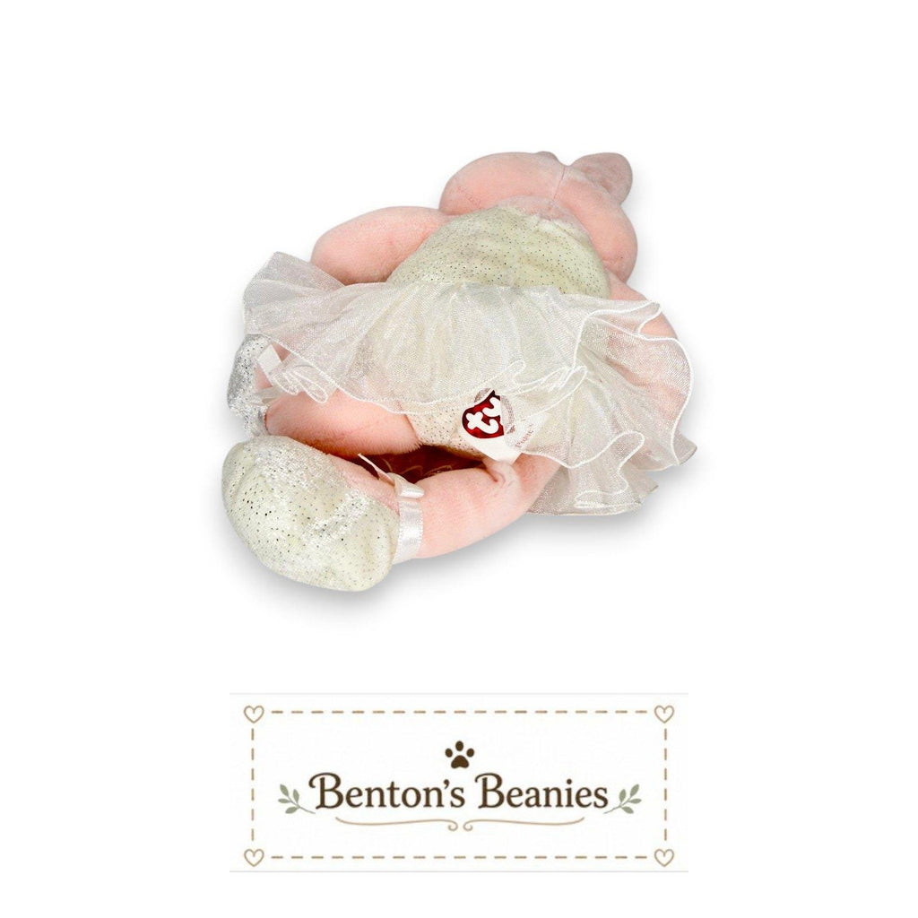Pique the Bunny Ty Beanie Baby | Ballet Bunny | Mint Heart Tag