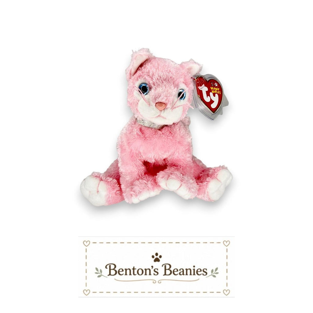 Carnation the Cat Ty Beanie Baby | Pretty in Pink | Mint Heart Tag