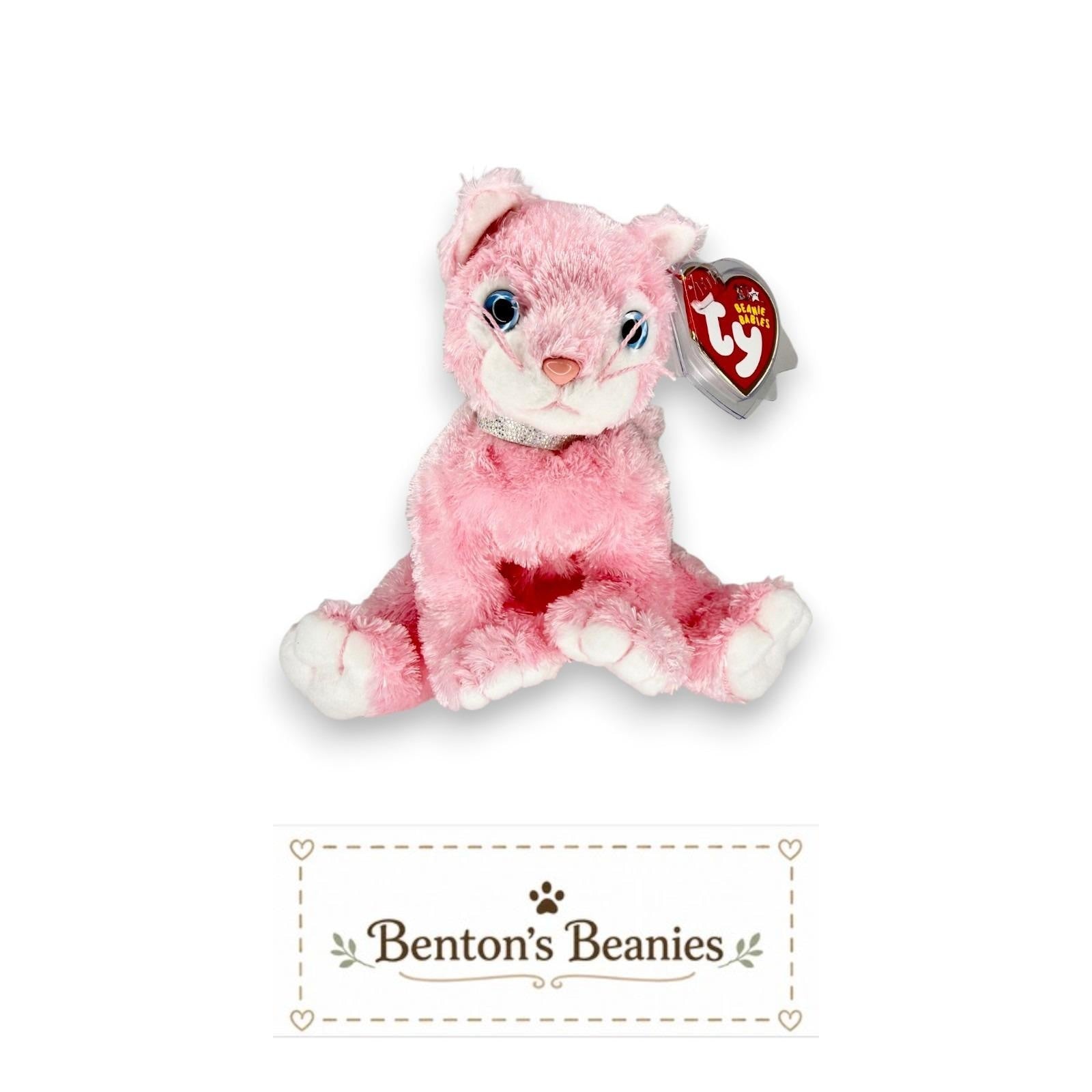 Carnation the Cat Ty Beanie Baby | Pretty in Pink | Mint Heart Tag