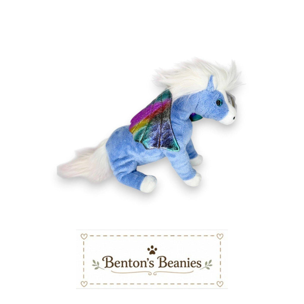 Pegasus the Winged Horse Ty Beanie Baby | Rainbow SkyRider | Mint Heart Tag