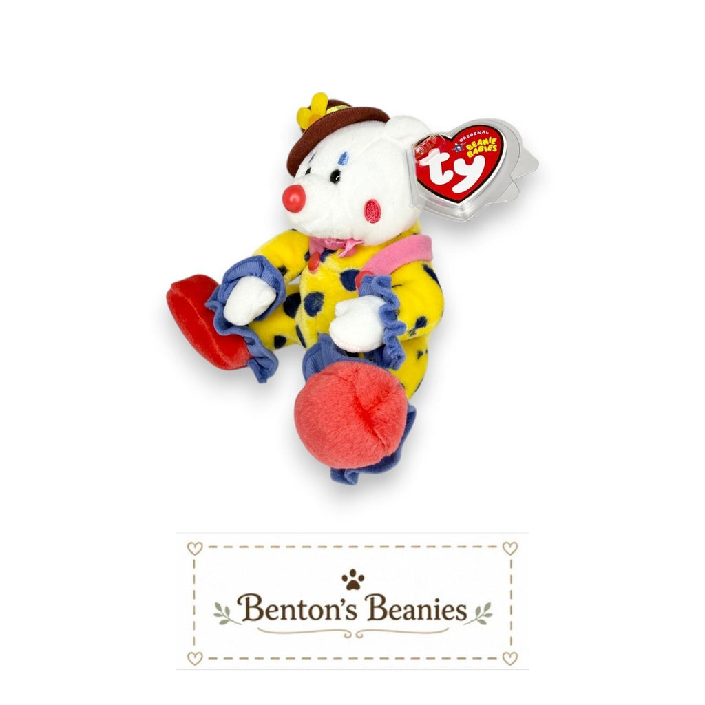 Juggles the Clown Ty Beanie Baby | Carnival Cutie | Mint Heart Tag