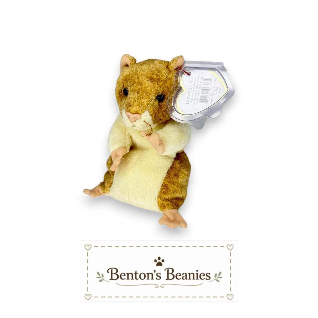 Pellet the Hamster Ty Beanie Baby | Pocket-Sized Pal | Mint Heart Tag
