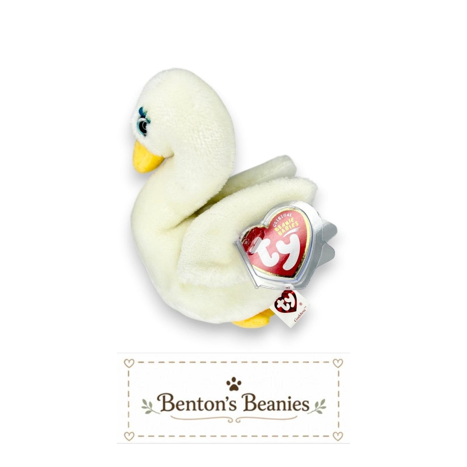 Goddess the Swan Ty Beanie Baby | Graceful Elegance | Mint Heart Tag
