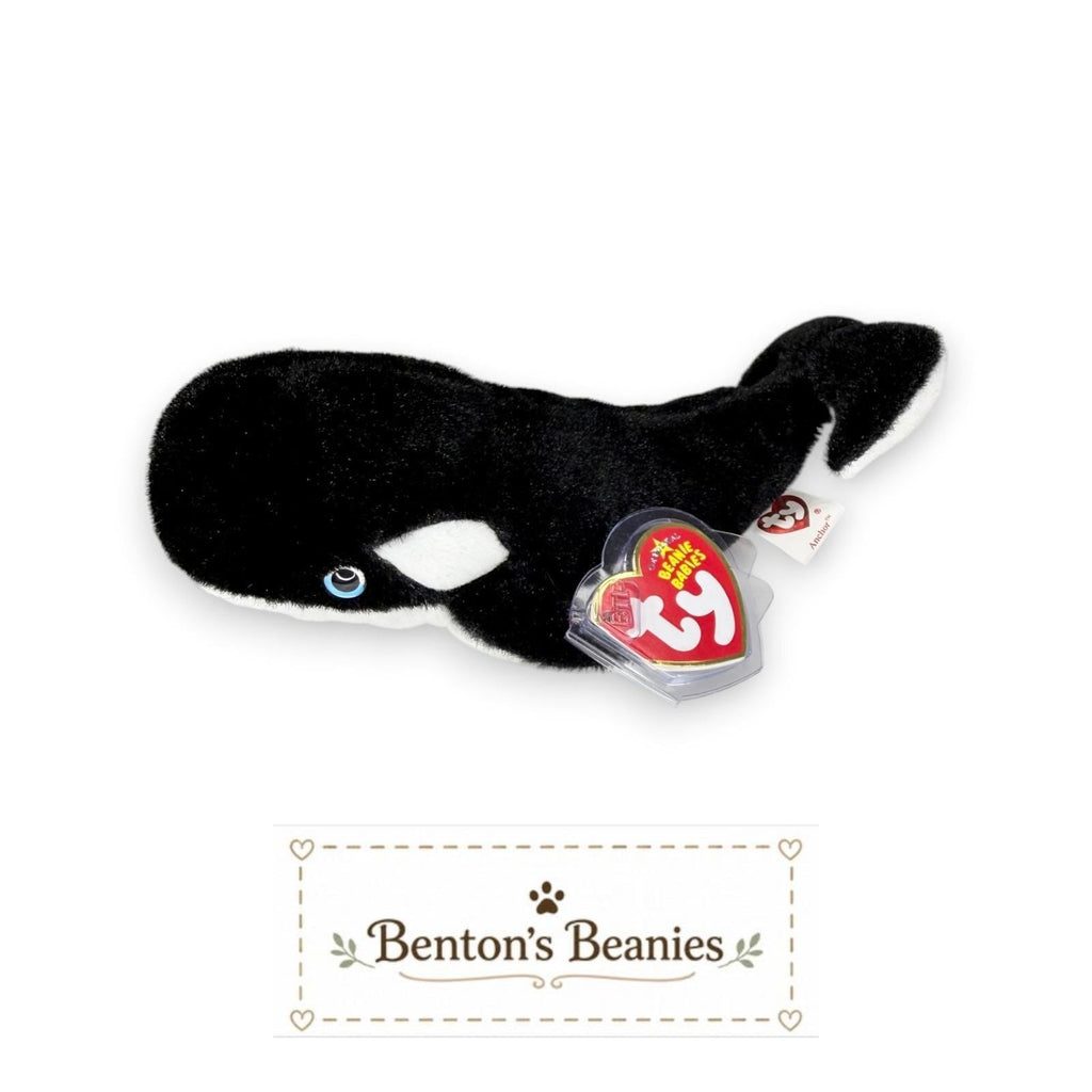 Anchor the Whale Ty Beanie Baby | Giant Ocean Explorer | Mint Heart Tag