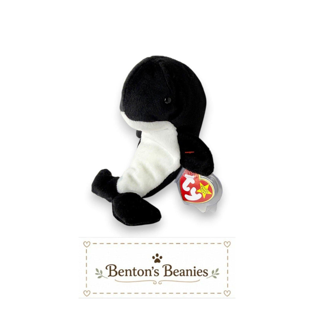 Waves the Whale Ty Beanie Baby | Gentle Sea Giant | Mint Heart Tag