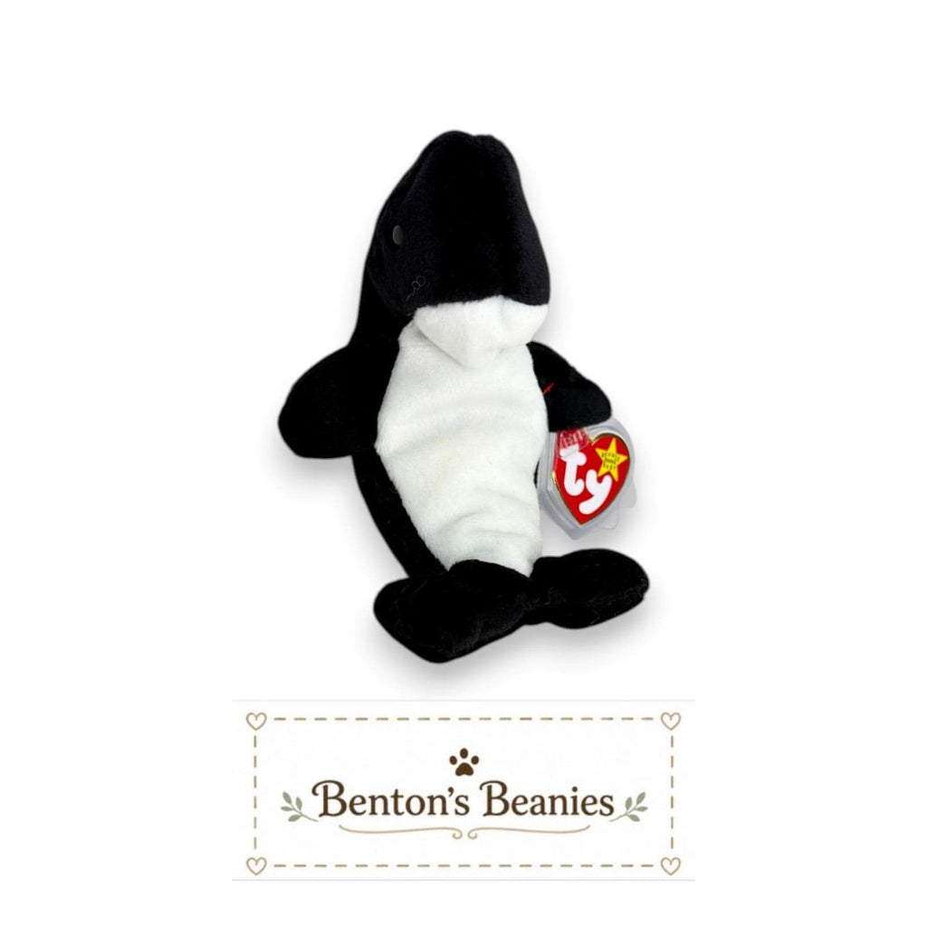 Waves the Whale Ty Beanie Baby | Gentle Sea Giant | Mint Heart Tag