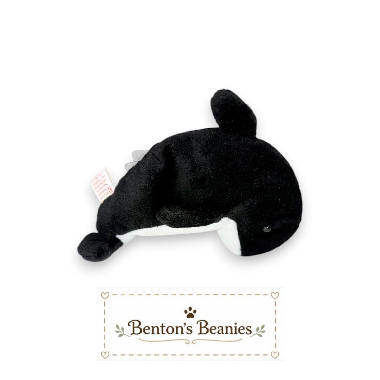 Waves the Whale Ty Beanie Baby | Gentle Sea Giant | Mint Heart Tag
