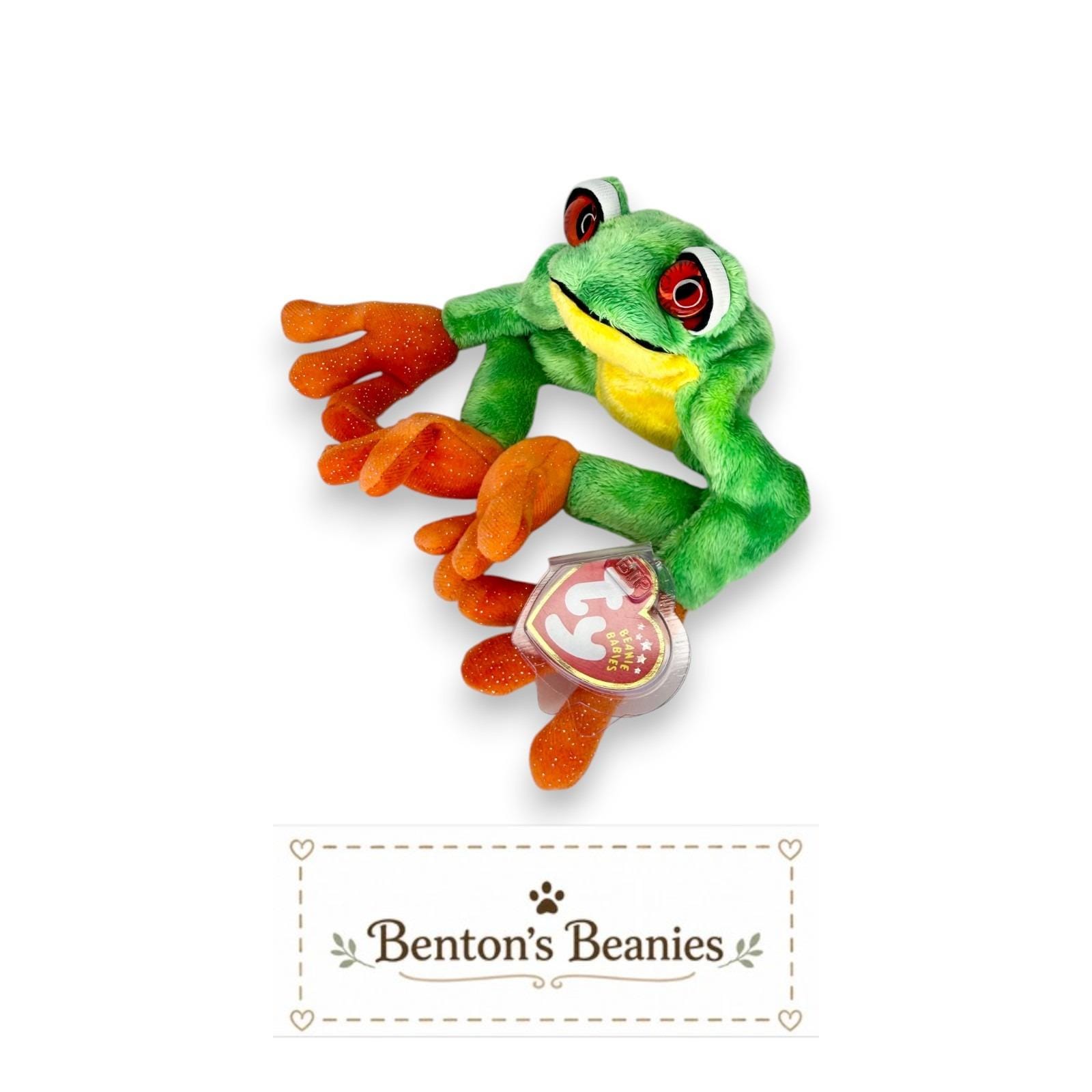 Panama the Frog Ty Beanie Baby | Pond Hopper | Mint Heart Tag