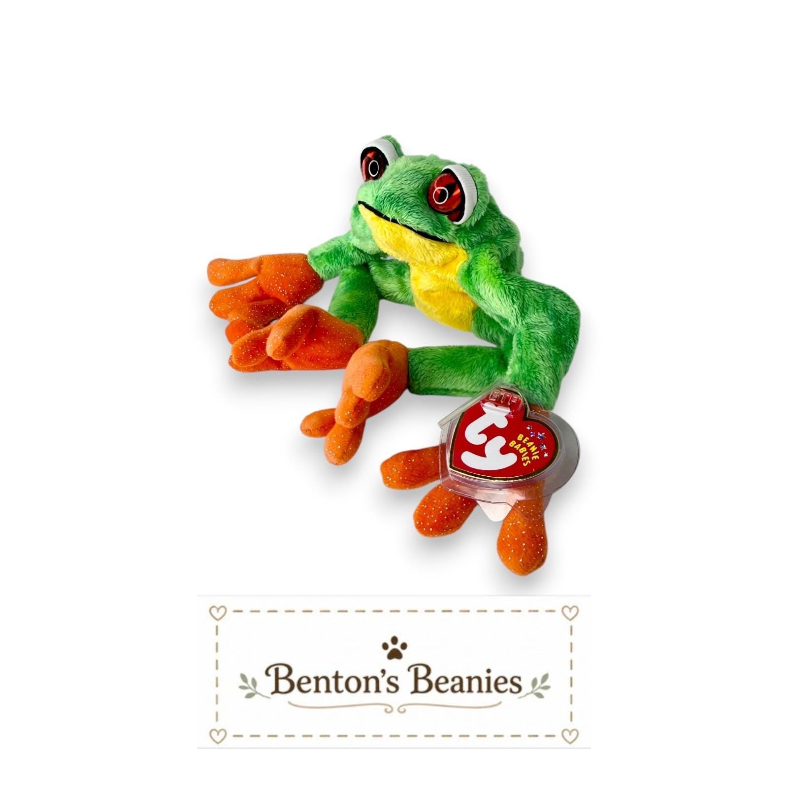 Panama the Frog Ty Beanie Baby | Pond Hopper | Mint Heart Tag