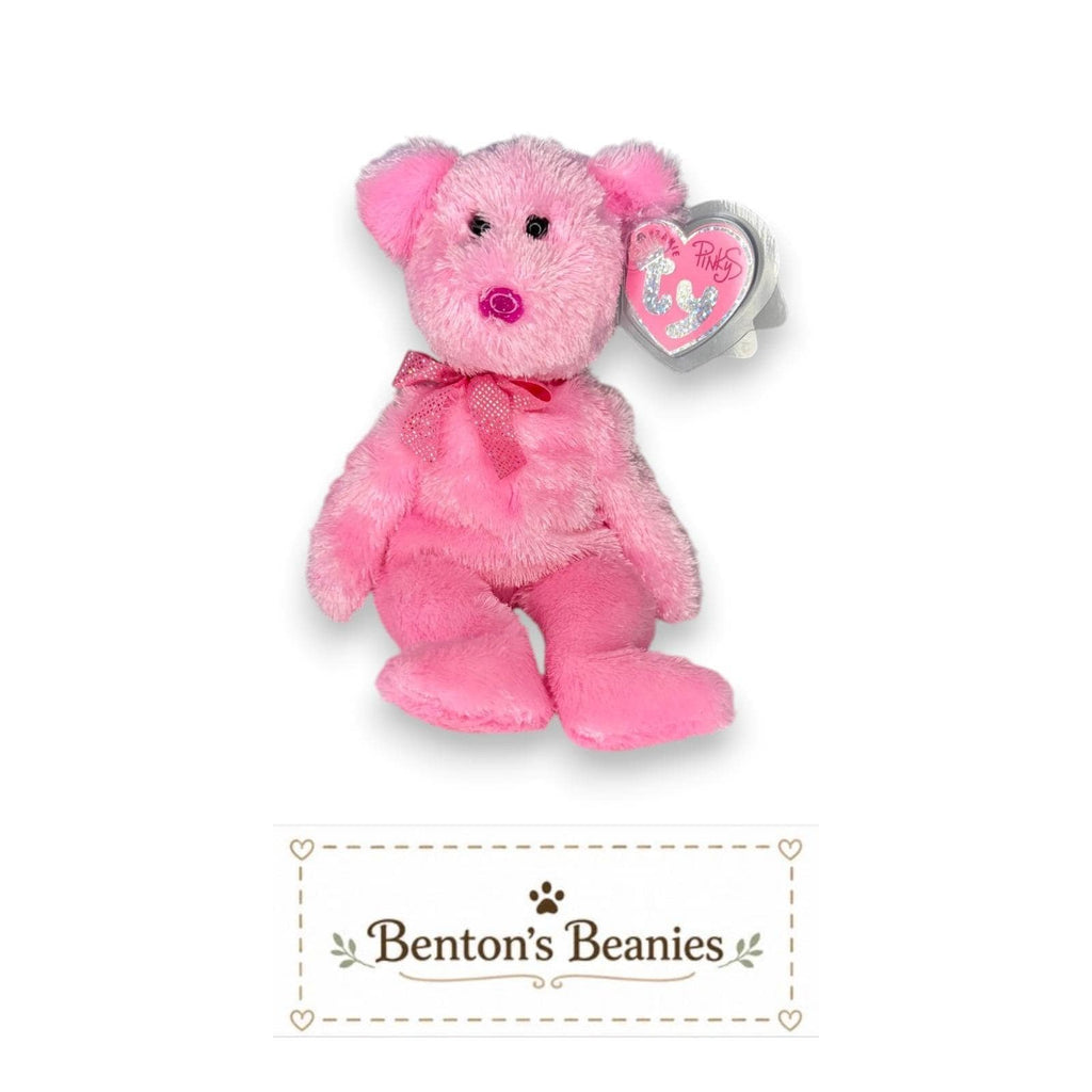 Dazzler the Bear Ty Pinkys Beanie | Rosy Ribbon Sweetheart | Mint Heart Tag