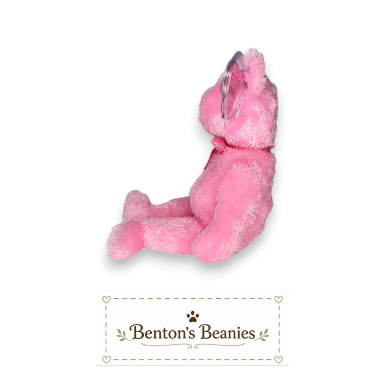 Dazzler the Bear Ty Pinkys Beanie | Rosy Ribbon Sweetheart | Mint Heart Tag