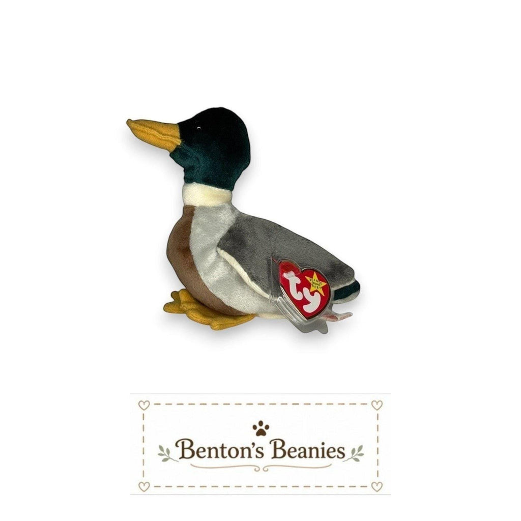 Jake the Mallard Ty Beanie Baby | Pondside Pal | Mint Heart Tag