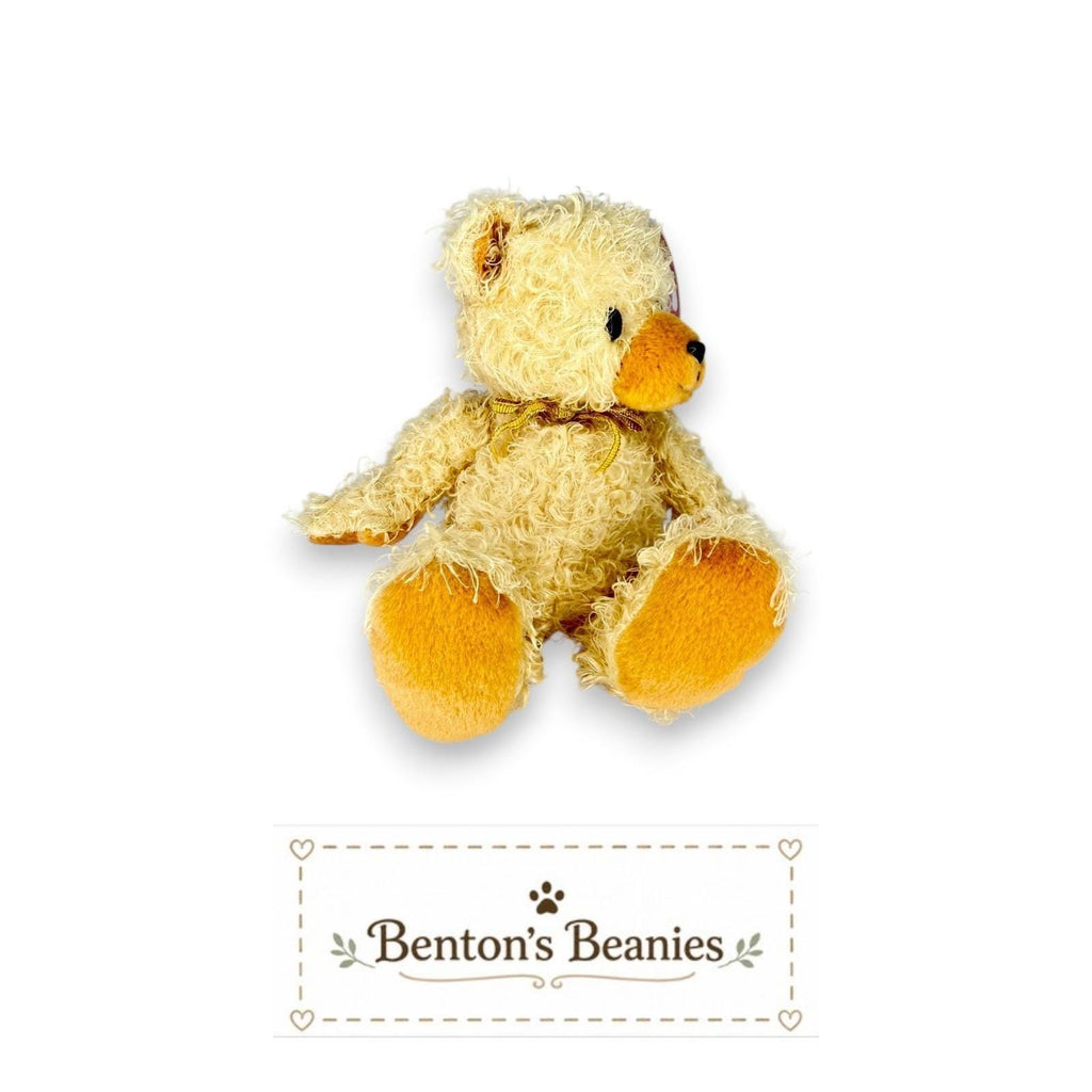 Curls the Bear Ty Beanie Baby | Shaggy Teddy Charm | Mint Heart Tag