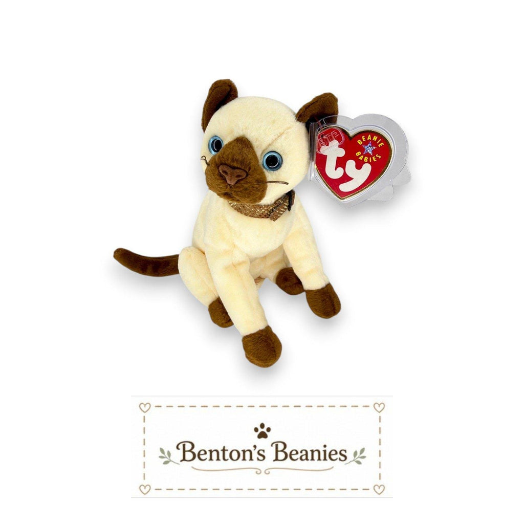 Siam the Cat Ty Beanie Baby | Classic Siamese | Mint Heart Tag