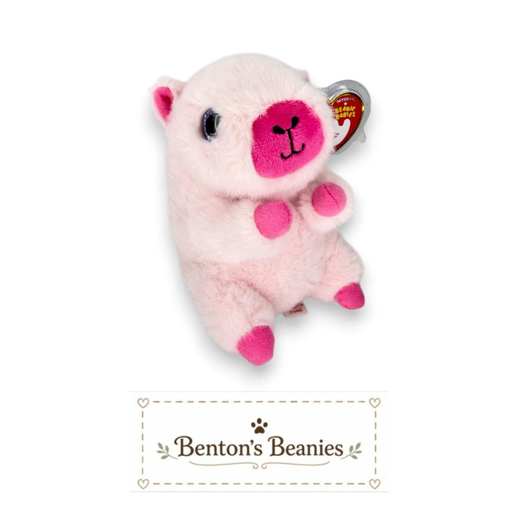 Petal the Capybara Ty Beanie Baby | Blushing Pink Pal | Mint Heart Tag