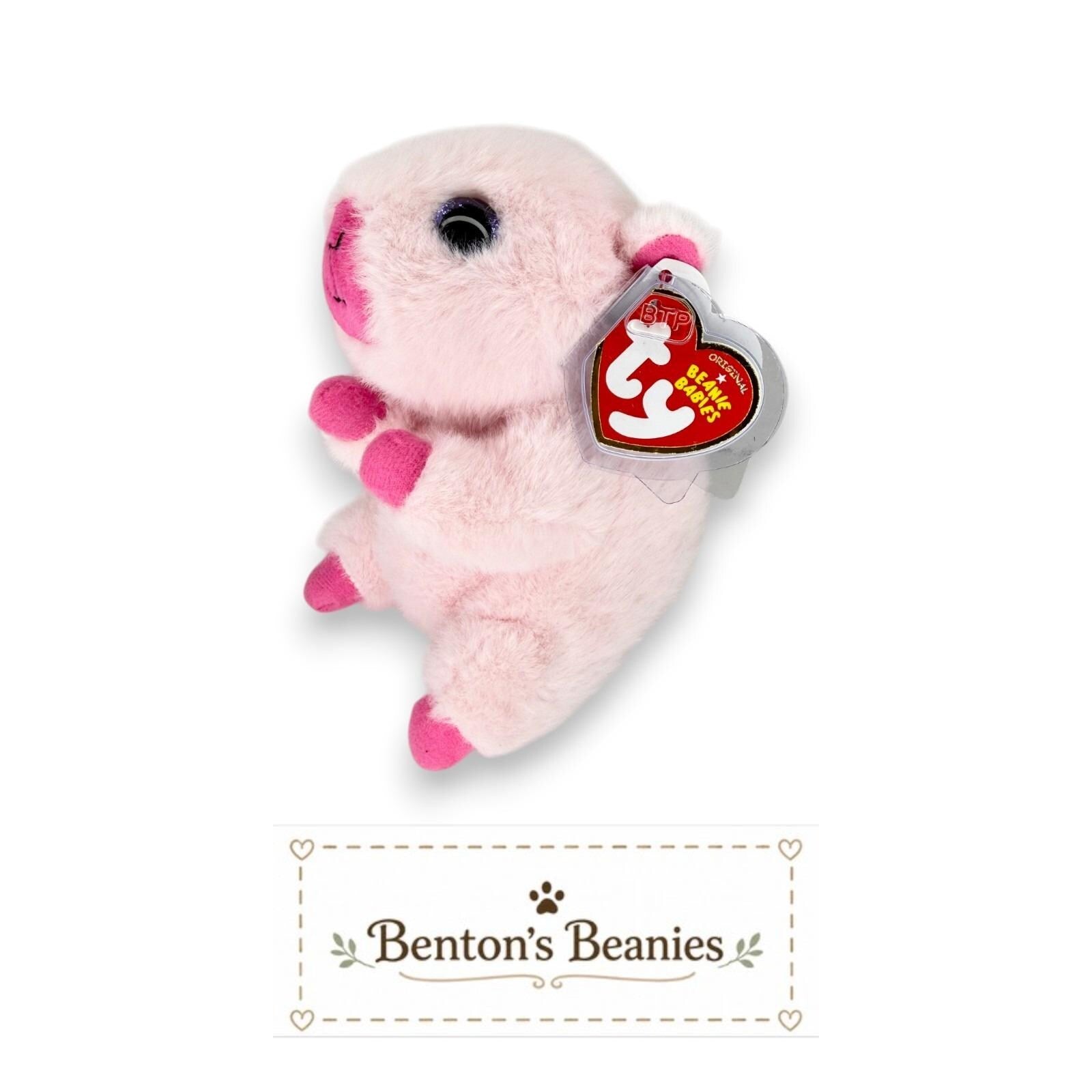 Petal the Capybara Ty Beanie Baby | Blushing Pink Pal | Mint Heart Tag