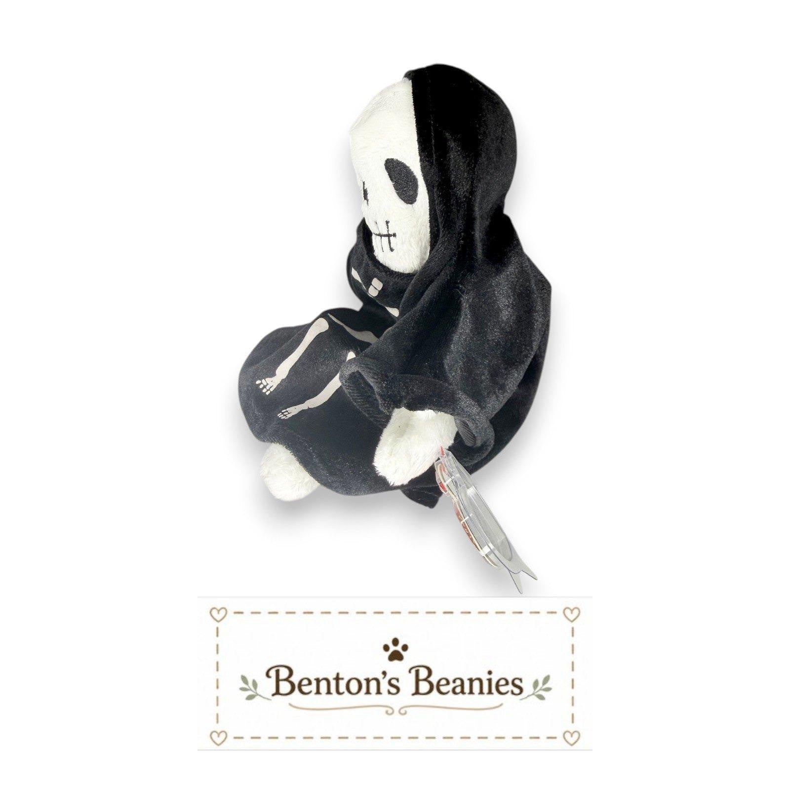 Creepers the Skeleton Ty Beanie Baby | Grim Skeleton | Mint Heart Tag
