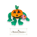 Pumkin the Pumpkin Ty Beanie Baby | Jack-O'-Lantern Pal | Mint Heart Tag