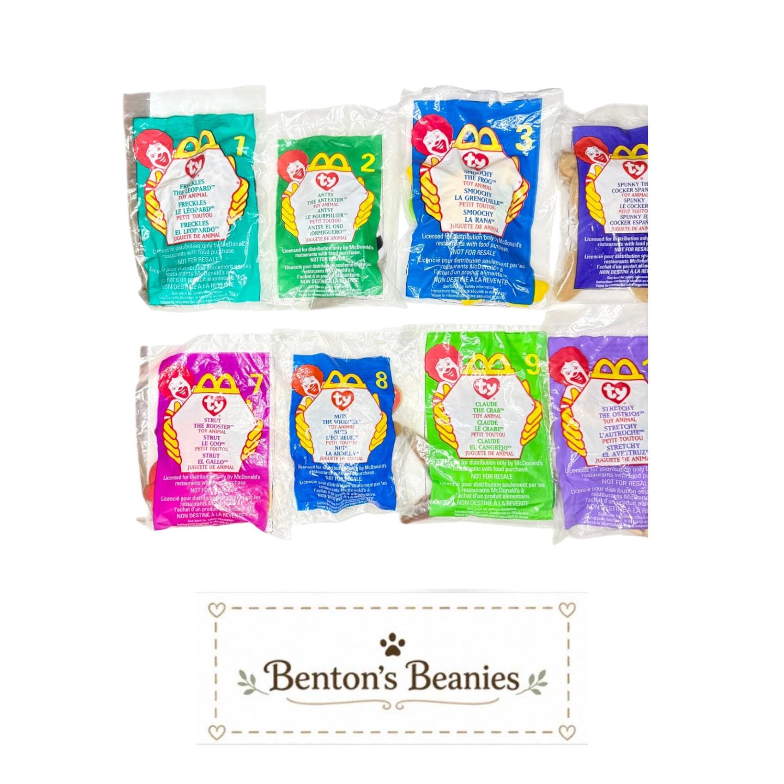 1999 McDonald's Teenie Beanie Babies | Sealed & New Condition | Sold Individually