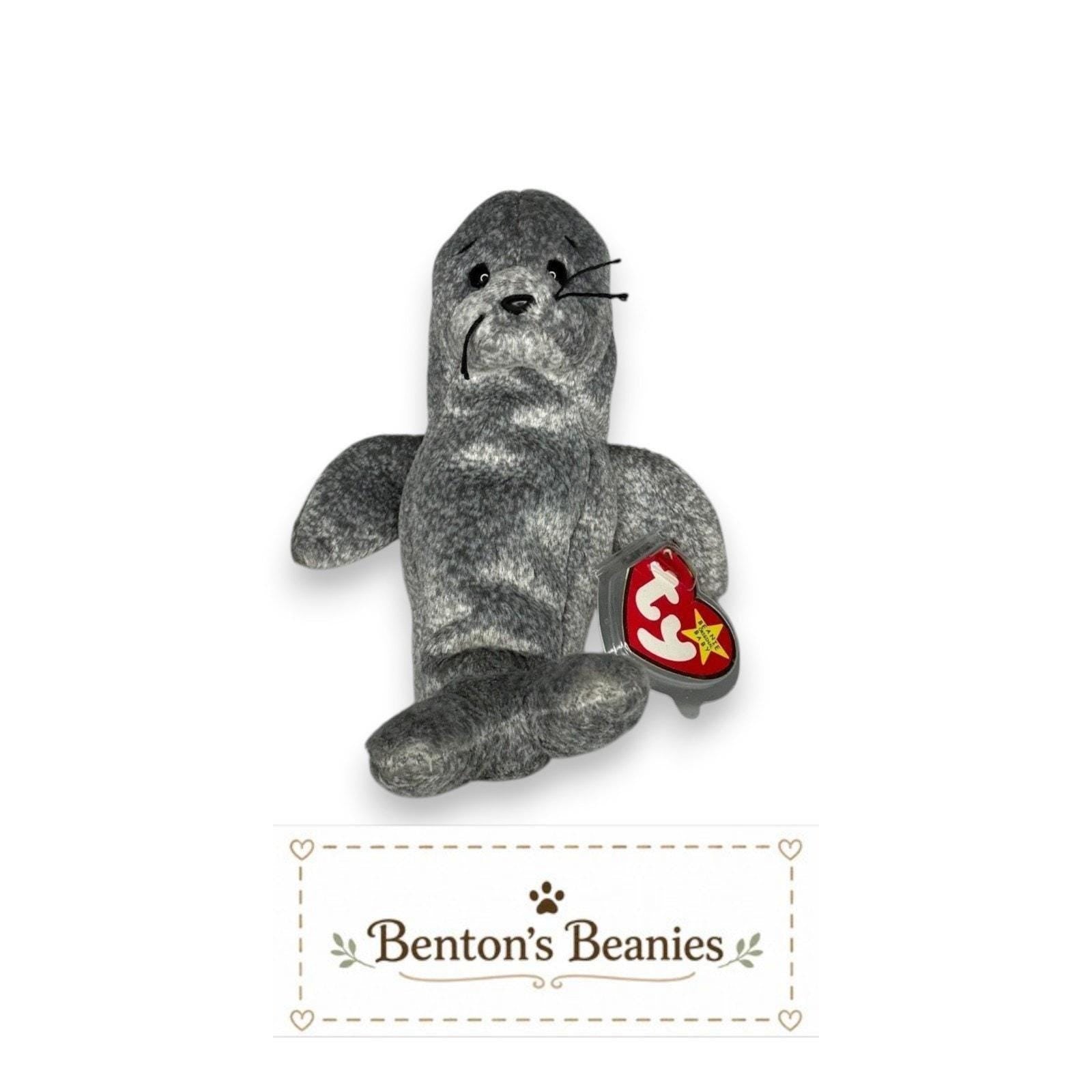 Slippery the Seal Ty Beanie Baby | Ocean Cuddle | Mint Heart Tag