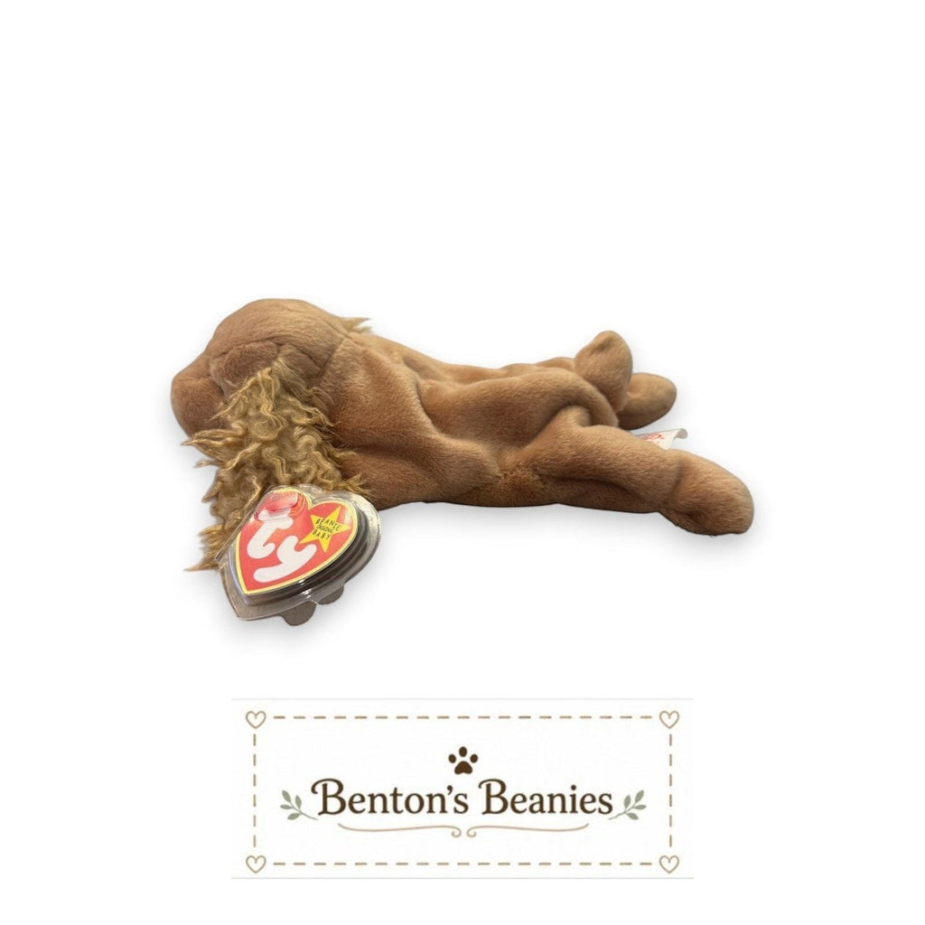 Spunky the Dog Ty Beanie Baby | Fuzzy Eared Puppy Pal | Mint Heart Tag