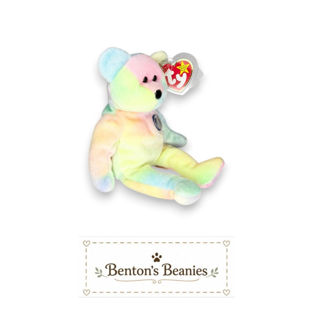B.B. Bear Ty Beanie Baby | Birthday Celebration Bear | Mint Heart Tag
