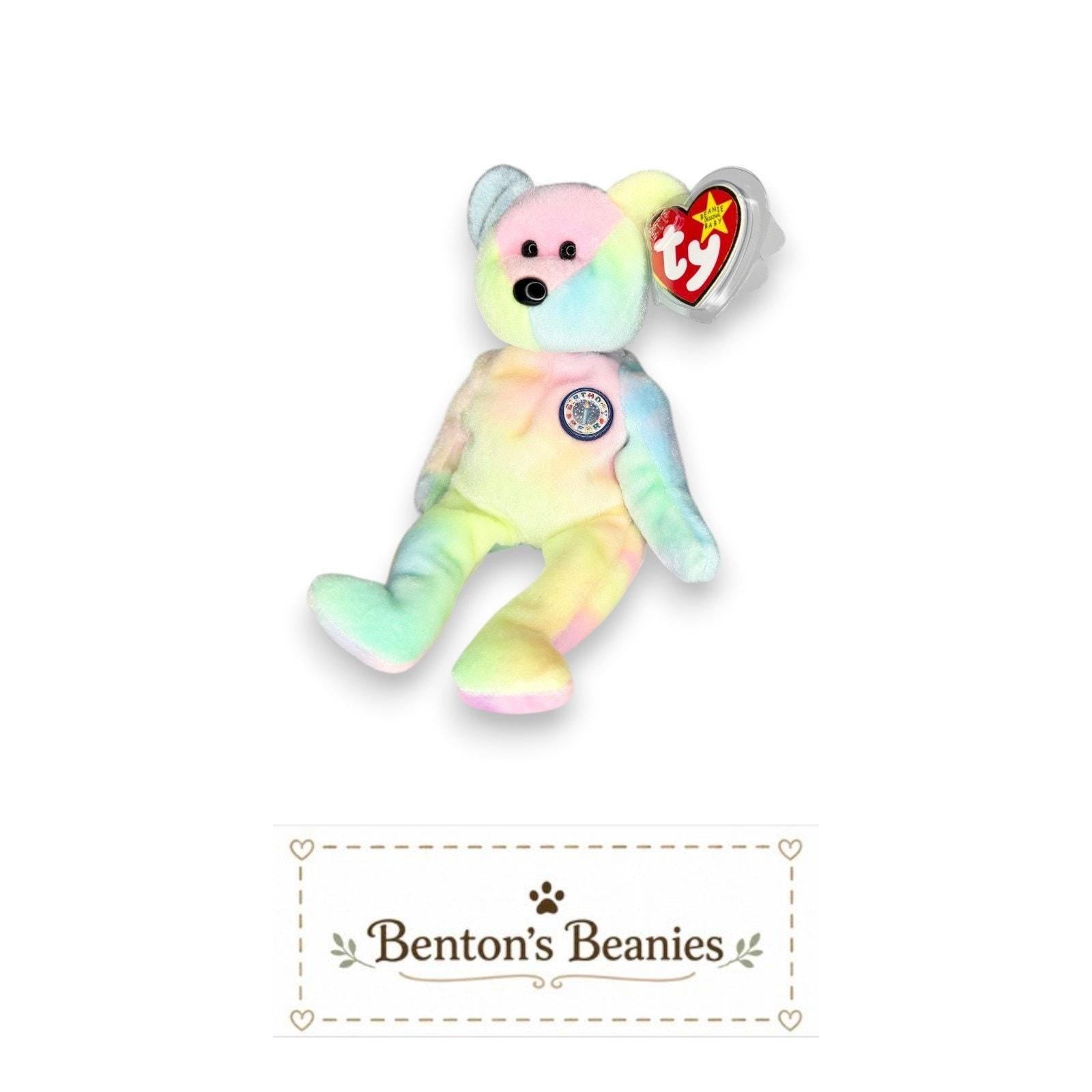 B.B. Bear Ty Beanie Baby | Birthday Celebration Bear | Mint Heart Tag